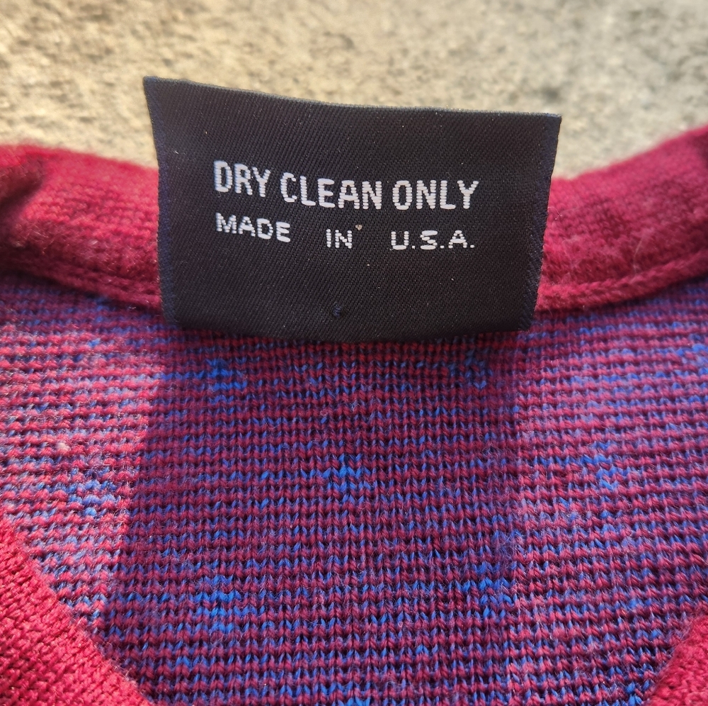 Men's 1980s Vintage 100% Wool Demetre Crewneck Sweater EUC Medium - Picture 8 of 10